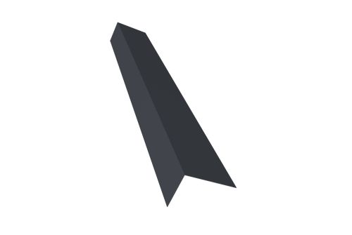 Планка на коньковый аэратор 30х20 Фартук S8 0,5 Velur RAL 7024 мокрый асфальт | Металлобаза Волхонка