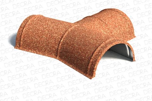 Y-эл. полукруг. конька конечный AeroDek Tradition /Firenze терракота | Металлобаза Волхонка