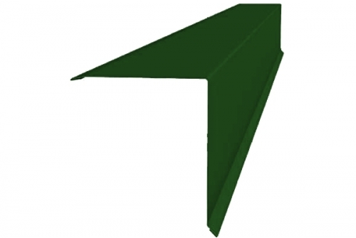 Планка конька односкатной кровли 160x160 0,45 PE с пленкой RAL 6002 лиственно-зеленый | Металлобаза Волхонка