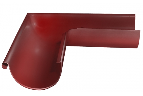 Угол желоба внешний 90 гр 125 мм RR 29 красный | Металлобаза Волхонка