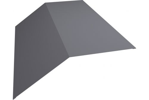 Планка конька плоского 145х145 0,4 PE с пленкой RAL 7004 сигнальный серый | Металлобаза Волхонка