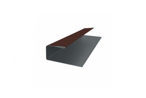 J-Профиль 18мм 0,5 Satin с пленкой RAL 8017 шоколад | Металлобаза Волхонка