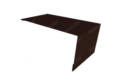 Планка мансардная 0,45 PE с пленкой RAL 8017 шоколад | Металлобаза Волхонка