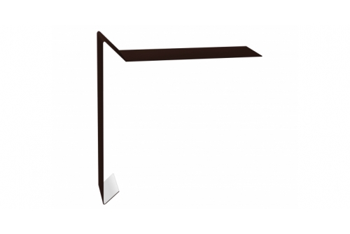 Планка ветровая для мягкой кровли 130х25х100 0,45 Drap RAL 8017 шоколад | Металлобаза Волхонка