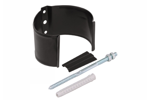 Хомут трубы металлический на камень Grand Line ПВХ коричневый (RR 32) | Металлобаза Волхонка