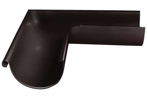Угол желоба внешний Optima 90гр 125мм RR 32 темно-коричневый | Металлобаза Волхонка