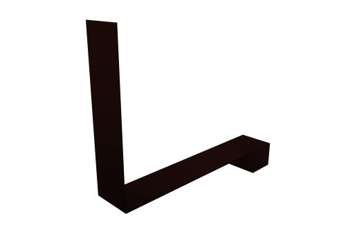 Планка примыкание нижнее к трубе для Кликфальц Pro Grand Line 0,5 GreenCoat Pural BT с пленкой RR 32 темно-коричневый (RAL 8019 серо-коричневый) | Металлобаза Волхонка