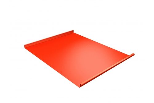 Фальц двойной стоячий 0,45 PE с пленкой на замках RAL 2004 оранжевый | Металлобаза Волхонка
