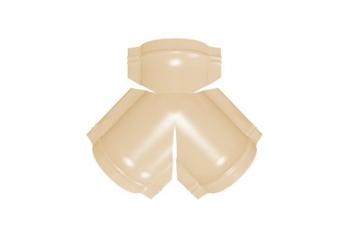 Тройник Y конька полукруглого PE с пленкой RAL 1015 светлая слоновая кость | Металлобаза Волхонка