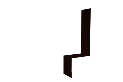 Планка примыкание боковое фальц 0,45 Drap RR 32 темно-коричневый | Металлобаза Волхонка