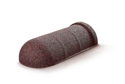 Конек полукруглый начальный HIP AeroDek Tradition /Firenze cерый валун | Металлобаза Волхонка