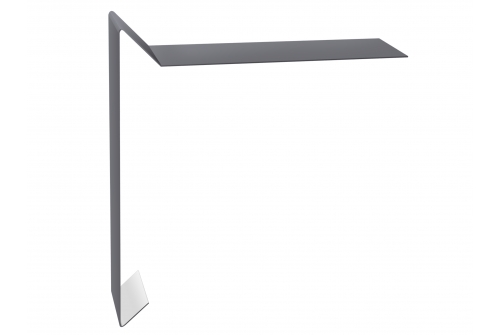 Планка ветровая для мягкой кровли 130х25х100 0,45 PE с пленкой RAL 7004 сигнальный серый | Металлобаза Волхонка