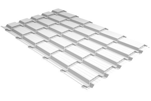 Металлочерепица Верховье квадро профи 0,5 RAL 9003 сигнальный белый | Металлобаза Волхонка