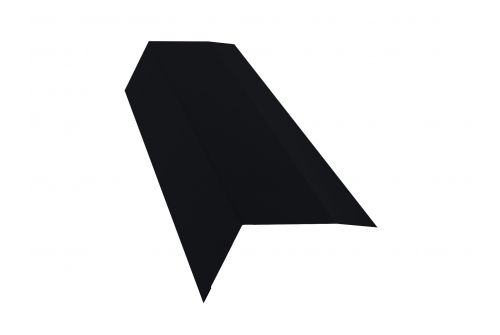 Планка карнизная 100х65 0,5 Satin с пленкой RAL 9005 черный | Металлобаза Волхонка