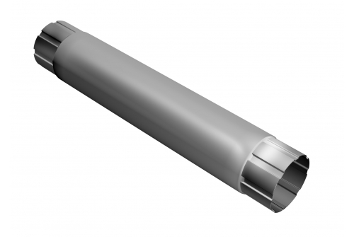 Труба круглая соединительная Grand Line 90мм 1м RAL 9003 сигнальный белый | Металлобаза Волхонка