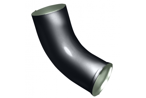 Колено стока Optima 90мм RAL 7024 мокрый асфальт | Металлобаза Волхонка