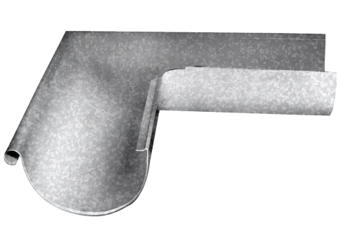 Угол желоба внешний Optima 90гр 150мм Zn | Металлобаза Волхонка