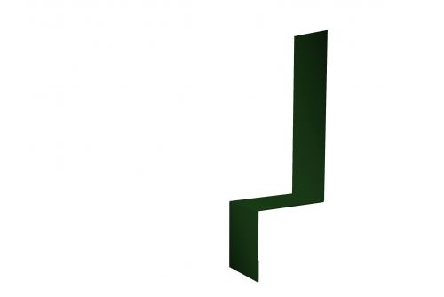 Планка примыкание боковое фальц 0,5 Satin с пленкой RAL 6005 зеленый мох | Металлобаза Волхонка