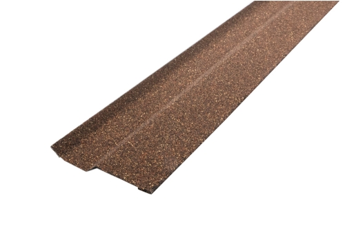 Планка примыкания внакладку фартук S6 Grand Line c гранулятом бронзовая | Металлобаза Волхонка