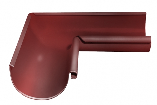 Угол желоба внутренний 90 гр 125 мм RR 29 красный | Металлобаза Волхонка