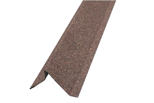 Планка ветровая Grand Line для мягкой кровли 60*30*90 Фартук S5 бронзовая | Металлобаза Волхонка