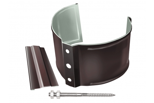 Кронштейн трубы на кирпич Optima 90мм RR 32 темно-коричневый | Металлобаза Волхонка