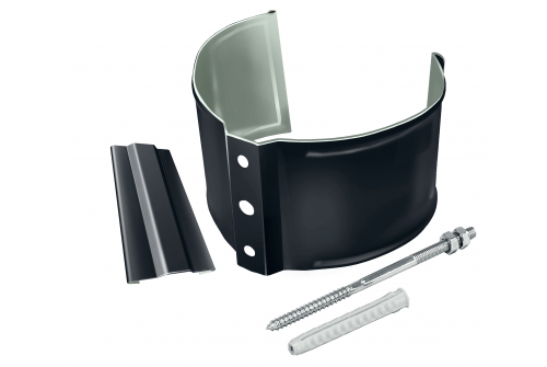 Кронштейн трубы на кирпич Optima 90мм RAL 7024 мокрый асфальт | Металлобаза Волхонка