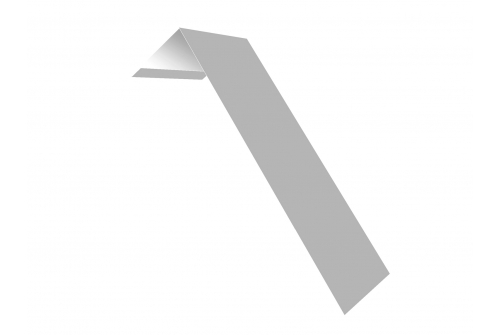 Планка лобовая/околооконная простая 190х50 0,5 Satin с пленкой RAL 9003 сигнальный белый | Металлобаза Волхонка