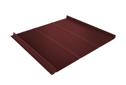 Кликфальц Line 0,5 Satin с пленкой на замках RAL 3009 оксидно-красный | Металлобаза Волхонка