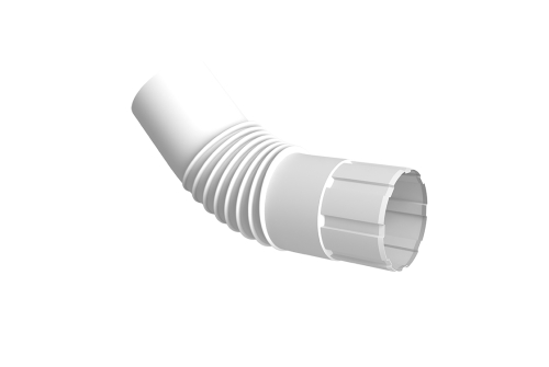 Колено стока круглое Ø90 Vortex Mix PE RAL 9003 | Металлобаза Волхонка