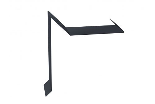 Планка ветровая для мягкой кровли двойная завальцовка 60х30х90 0,5 Satin с пленкой RAL 7024 мокрый асфальт | Металлобаза Волхонка