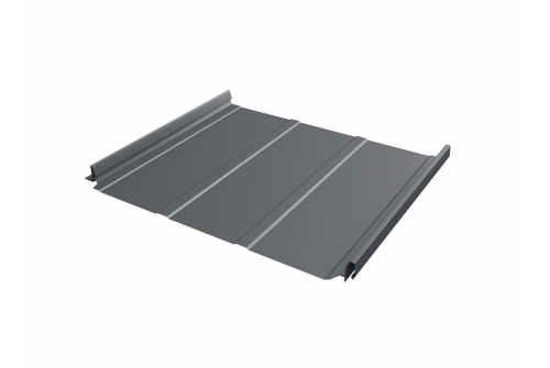 Кликфальц Pro Line 0,5 GreenCoat Pural BT, matt с пленкой на замках RR 23 темно-серый (RAL 7024 мокрый асфальт) | Металлобаза Волхонка