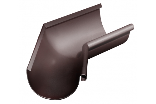 Угол желоба внутренний Grand Line 135 гр 150 мм RAL 8017 шоколад | Металлобаза Волхонка