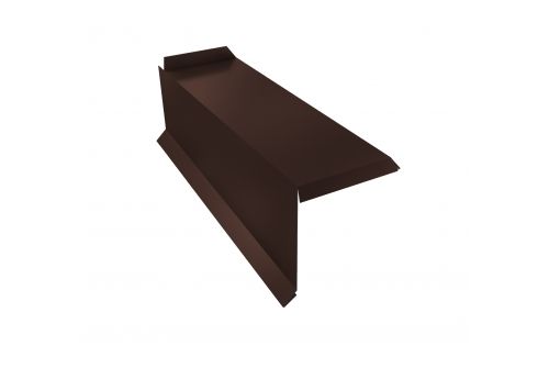 Планка торцевая сегментная 30мм Левая 0,45 PE с пленкой RAL 8017 шоколад | Металлобаза Волхонка