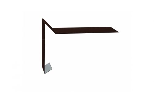 Планка ветровая для мягкой кровли 100х20х70 0,5 GreenСoat Pural с пленкой RR 887 шоколадно-коричневый (RAL 8017 шоколад) | Металлобаза Волхонка