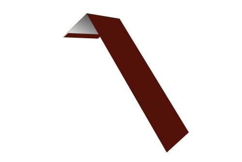 Планка лобовая/околооконная простая 190х50 0,45 PE с пленкой RAL 3009 оксидно-красный | Металлобаза Волхонка