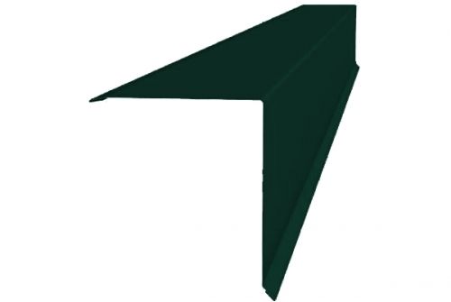 Планка конька односкатной кровли 160x160 0,45 PE с пленкой RAL 6005 зеленый мох | Металлобаза Волхонка