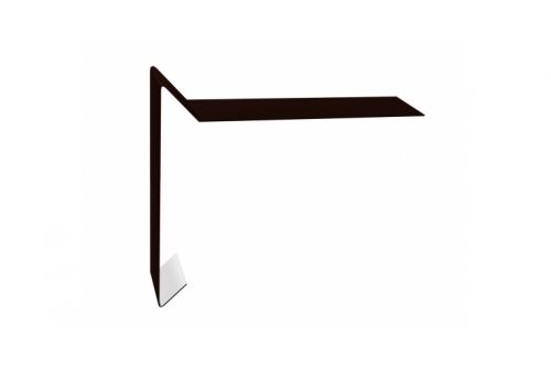 Планка ветровая для мягкой кровли 100х20х100 0,5 GreenCoat Pural BT, matt RR 32 темно-коричневый (RAL 8019 серо-коричневый) | Металлобаза Волхонка