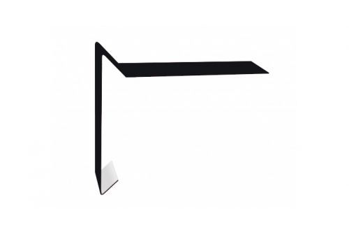 Планка ветровая для мягкой кровли 100х20х100 0,5 GreenCoat Pural BT, matt RR 33 черный (RAL 9005 черный) | Металлобаза Волхонка