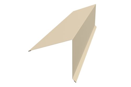 Планка конька односкатной кровли 180x160 0,45 PE с пленкой RAL 1015 светлая слоновая кость | Металлобаза Волхонка