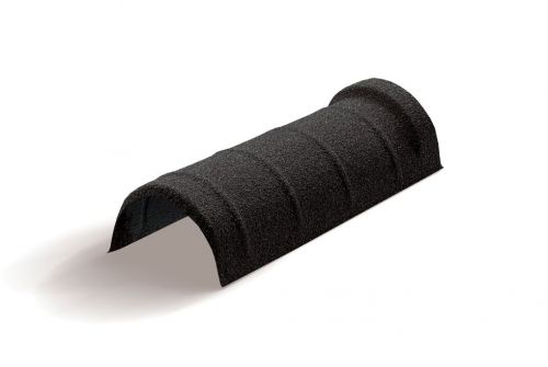 Конек полукруглый одинарный Mtile черный | Металлобаза Волхонка