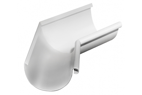 Угол желоба внутренний Grand Line 135 гр 125 мм RAL 9003 сигнальный белый | Металлобаза Волхонка