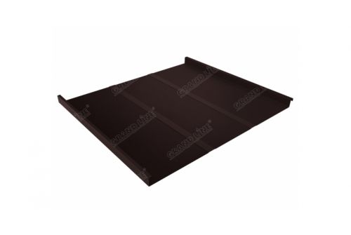 Фальц двойной стоячий Line Grand Line 0,5 Atlas с пленкой на замках RAL 8017 шоколад | Металлобаза Волхонка