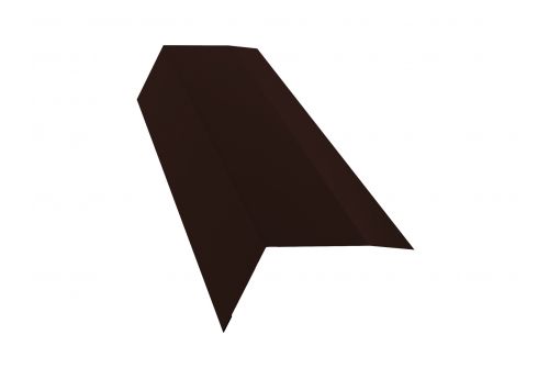 Планка карнизная 100х65 0,4 PE с пленкой RAL 8017 шоколад | Металлобаза Волхонка