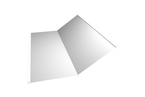 Планка ендовы нижней 300х300 0,45 PE с пленкой RAL 9003 сигнальный белый | Металлобаза Волхонка