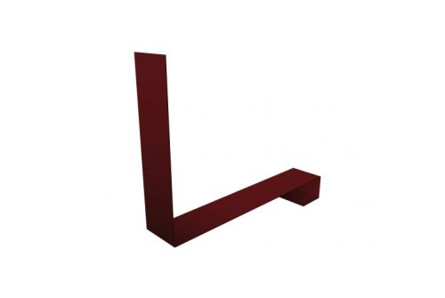 Планка примыкание нижнее к трубе для Кликфальц Pro 0,45 PE с пленкой RAL 3005 красное вино | Металлобаза Волхонка