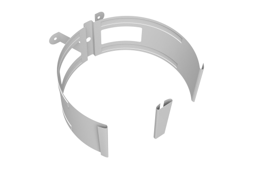 Крепление трубы круглой на дерево Vortex Project 146мм RAL 9003 сигнальный белый | Металлобаза Волхонка