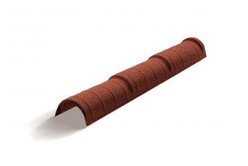 Конек полукруглый тройной Mtile скарлет | Металлобаза Волхонка