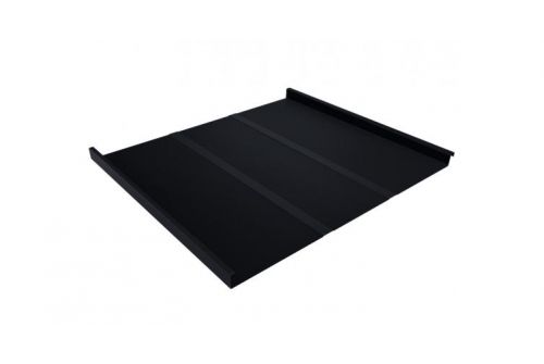 Фальц двойной стоячий Line 0,45 Drap с пленкой на замках RAL 9005 черный | Металлобаза Волхонка