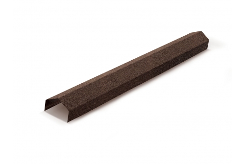 Конек ребровой, ширина 130мм Mtile коричневый | Металлобаза Волхонка